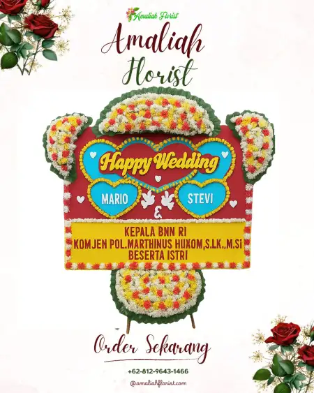 Papan Bunga Pernikahan Begajah